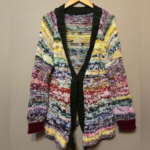 Handmade Knit Multi Colour Cardigan